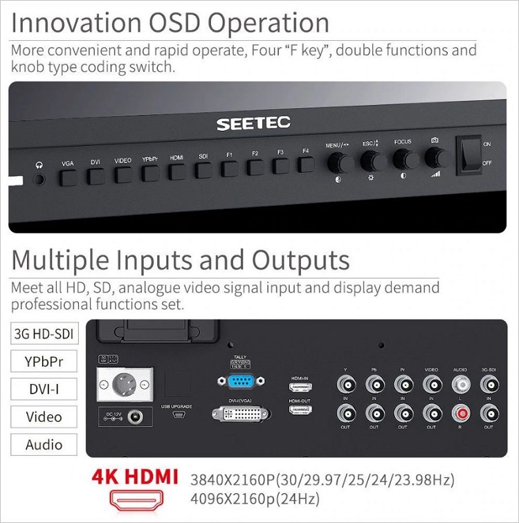Monitor 4K HDMI 17.3 inch 3G-SDI P173-9HSD SEETEC giá rẻ