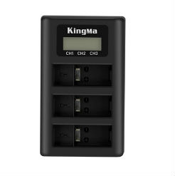 Bộ sạc 3 pin LCD Kingma cho Gopro 5 6 7 8