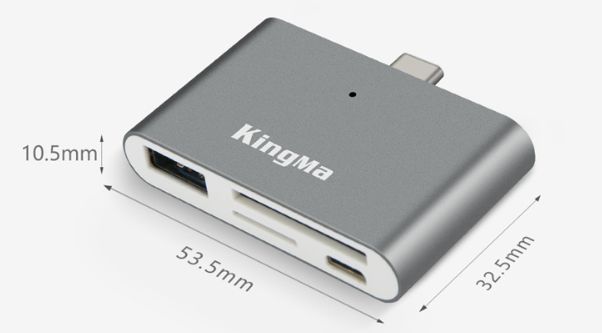 Đầu đọc thẻ nhớ đầu USB Type-C Kingma