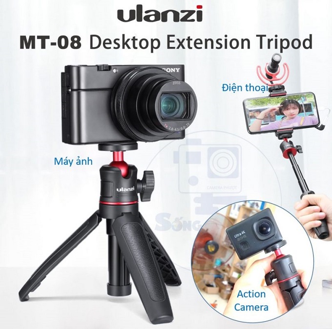 Chân Tripod Mini Ulanzi MT-08 cho máy ảnh và điện thoại giá rẻ hà nội
