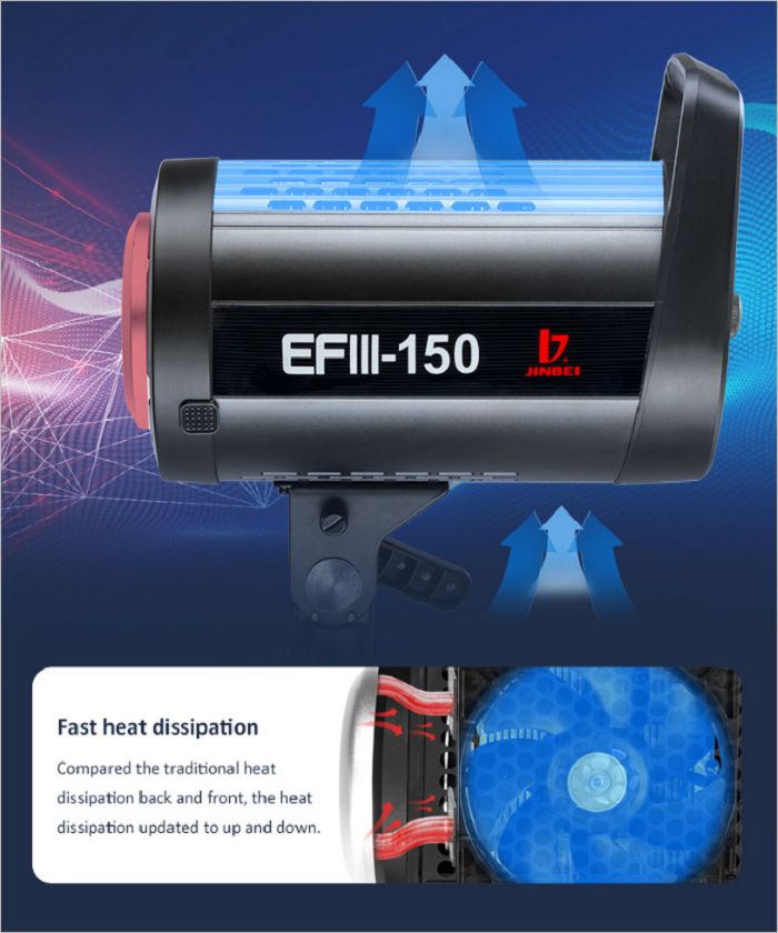 Đèn led studio Jinbei EFIII-150 hàng nhập khẩu