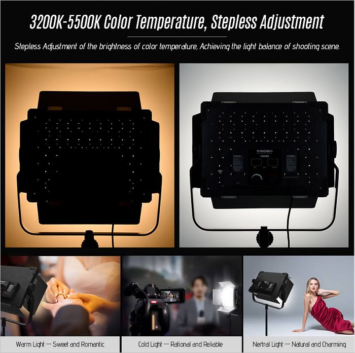 Đèn LED quay phim Yongnuo YN6000 chiếu sáng studio