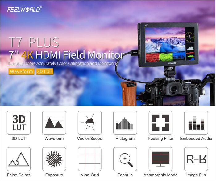 Màn hình monitor Feelworld T7 Plus hàng chính hãng