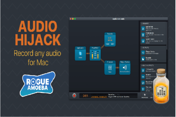 Phần mềm thu âm chuyên nghiệp Audio Hijack (Ảnh: Internet)