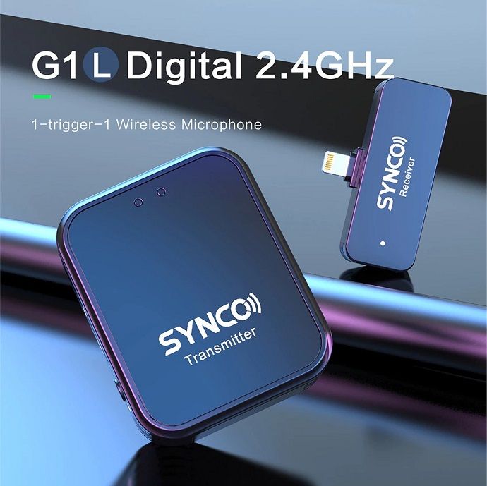 Micro thu âm cài áo không dây Synco G1L cho điện thoại iphone