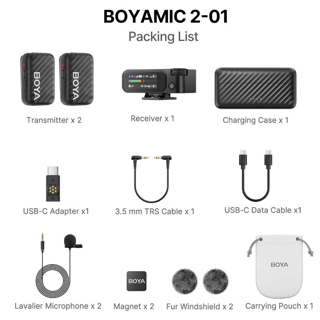 2026-10-28 TBQP Báo Giá Hà Nội - HCM - BOYAMIC 2 – Micro thu âm không dây hỗ trợ AI 27 BOYAMIC 2 – Micro thu âm không dây hỗ trợ AI chính hãng, hình ảnh thực tế mua tại HL Studio Microphone Boya 27
