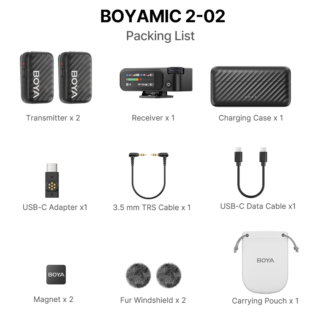 2026-10-28 TBQP Báo Giá Hà Nội - HCM - BOYAMIC 2 – Micro thu âm không dây hỗ trợ AI 28 BOYAMIC 2 – Micro thu âm không dây hỗ trợ AI chính hãng, hình ảnh thực tế mua tại HL Studio Microphone Boya 28