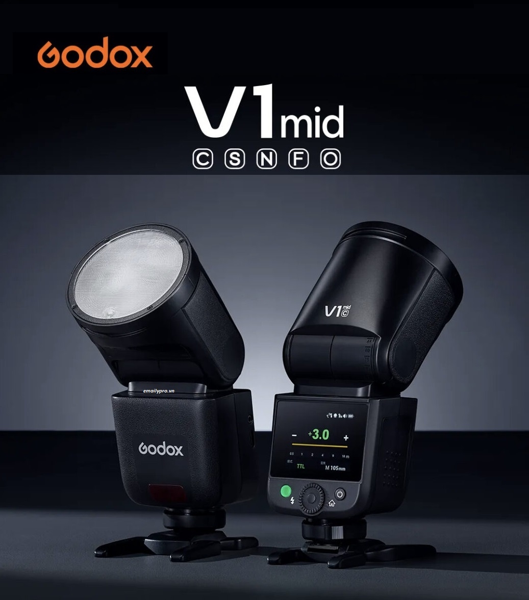2026-10-25 TBQP Báo Giá Hà Nội - HCM - Đèn Flash Godox V1mid C/N/S/F/O TTL/ Touch Screen 12 Đèn Flash Godox V1mid C/N/S/F/O TTL/ Touch Screen chính hãng, hình ảnh thực tế mua tại HL Studio Đèn Flash Máy Ảnh 12