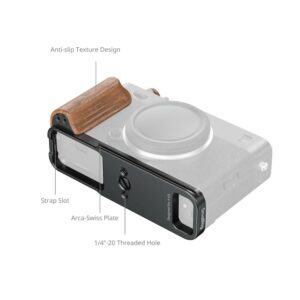 Khung SmallRig 5985 L-Shaped có tay cầm bằng gỗ dành cho máy ảnh FUJIFILM X-E5 chính hãng, hình ảnh thực tế mua tại HL Studio Khung bảo vệ máy ảnh ( Camera Cage chính hãng ) 2