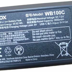 2026-10-13 TBQP Báo Giá Hà Nội - HCM - Pin Godox WB100C cho đèn AD100 Pro II 5 Pin Godox WB100C cho đèn AD100 Pro II chính hãng, hình ảnh thực tế mua tại HL Studio Pin sạc thẻ nhớ 5
