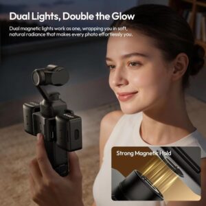 Ulanzi LM06 – Đèn led kép từ tính cho DJI Pocket 3/4 L311 chính hãng, hình ảnh thực tế mua tại HL Studio Đèn Led Quay Phim 2