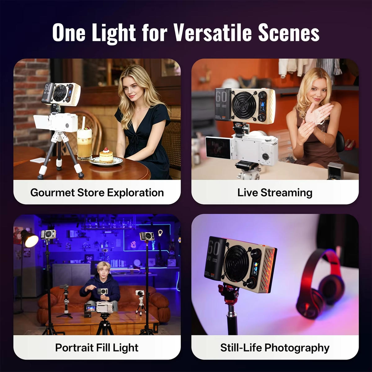 2026-10-21 TBQP Báo Giá Hà Nội - HCM - Đèn Led Zhiyun Fiveray M60 Ultra RGB 7 Đèn Led Zhiyun Fiveray M60 Ultra RGB chính hãng, hình ảnh thực tế mua tại HL Studio Đèn Led Quay Phim 7