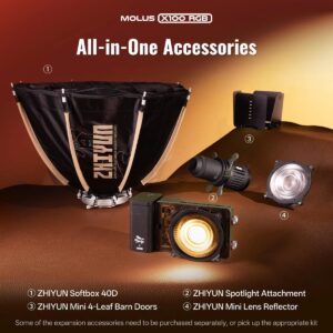 2026-10-21 TBQP Báo Giá Hà Nội - HCM - Đèn Led Zhiyun MOLUS X100 RGB Standard / Pro 17 Đèn Led Zhiyun MOLUS X100 RGB Standard / Pro chính hãng, hình ảnh thực tế mua tại HL Studio Đèn Led Quay Phim 17