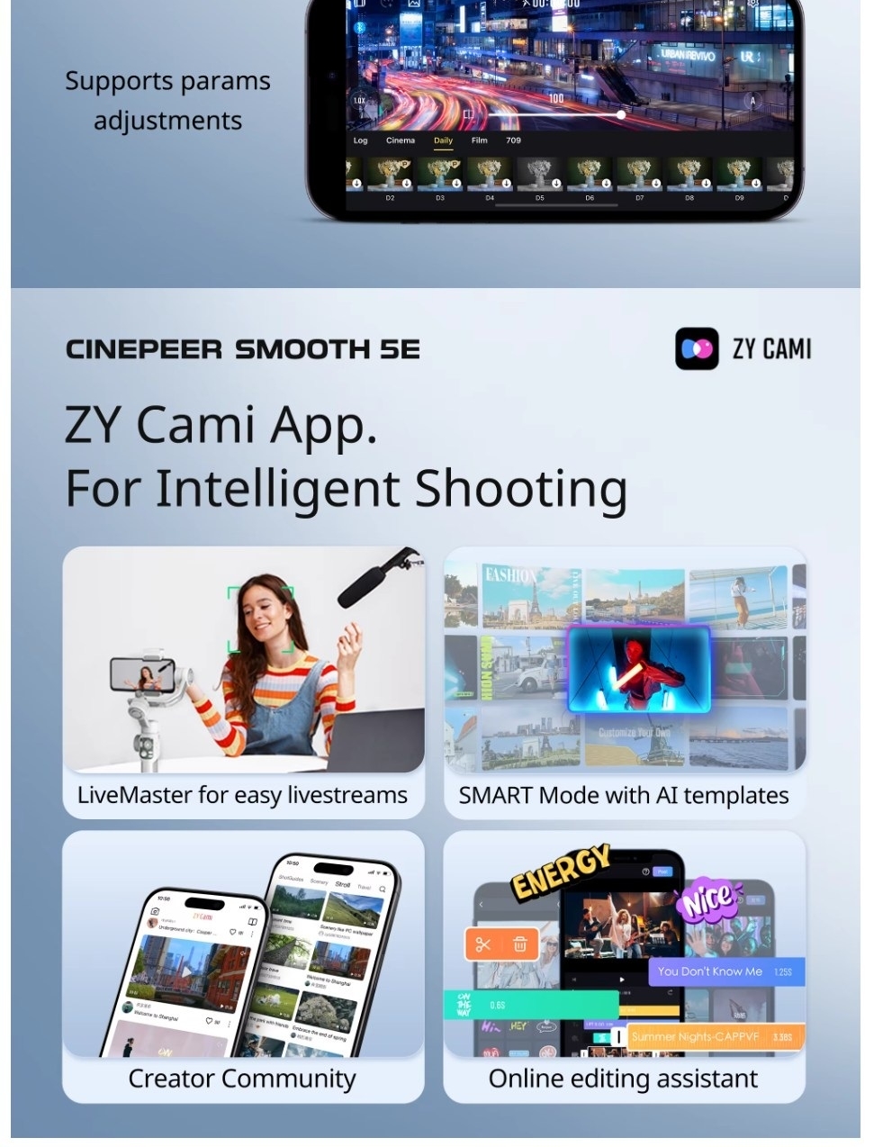 Gimbal Zhiyun Smooth 5E Standard Combo 7 Hlstudio 008