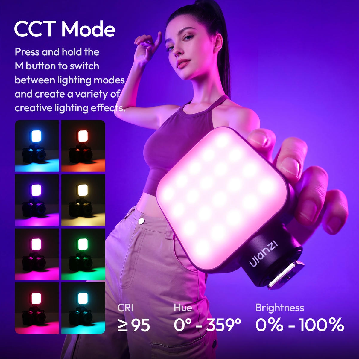 Ulanzi F8 Den Led Mini Rgb Kiem Flash Gn8 L295 06 Hlstudio