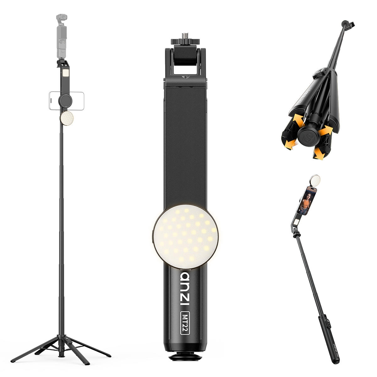 Ulanzi Mt22 Chan Tripod Selfie Magsafe Tu Mo Tich Hop 2 Den Led S068 01 Hlstudio